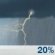 This Afternoon: A slight chance of showers and thunderstorms after 5pm. Mostly cloudy, with a high near 81. Southwest wind around 7 mph. Chance of precipitation is 20%. New rainfall amounts less than a tenth of an inch possible. This Afternoon: Slight Chance Showers And Thunderstorms
